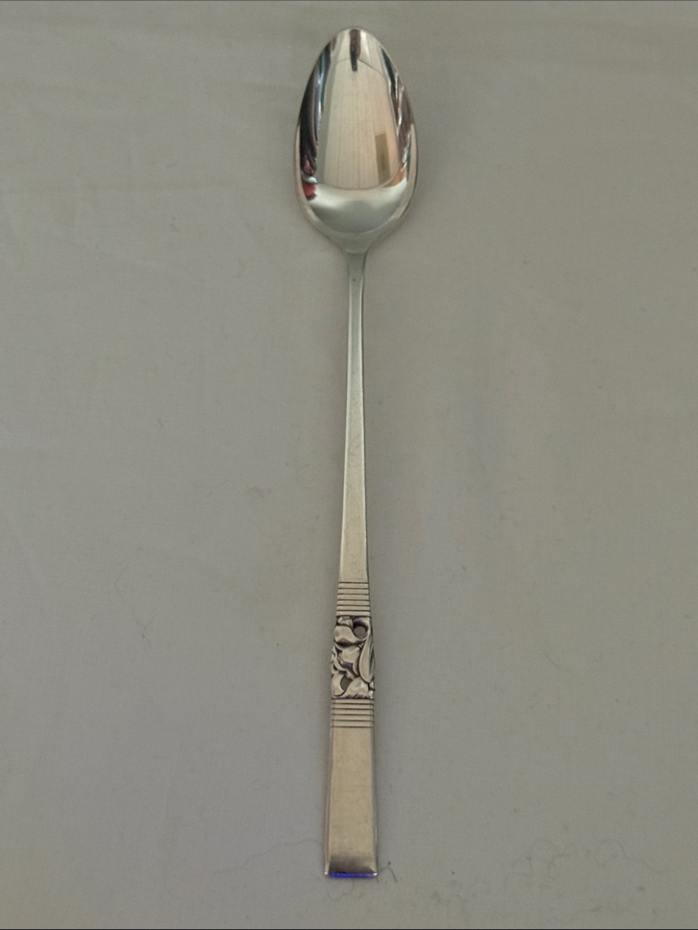 Vintage Oneida Community Morning Star Silverplate Iced Tea Spoon 7.5” 1948